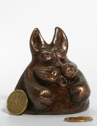 СУВЕНИР "ПОЮЩИЙ КОТ2"глазурь коричневая