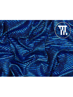 Трикотаж Космический прямоугольник, цв. Синий