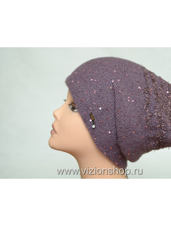 Сиреневая женская шапка италия визио фото