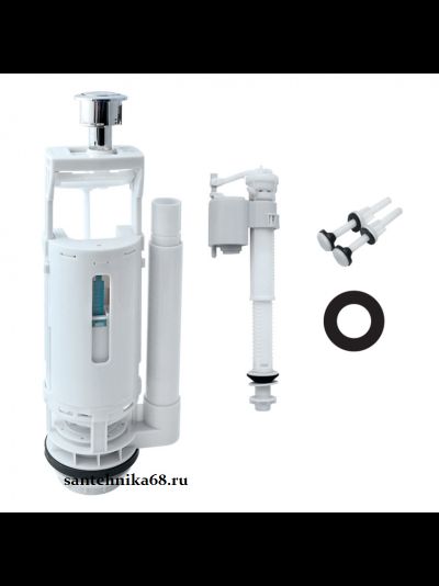 Двухуровневая сливная арматура IDDIS с нижним подводом воды 2 ур. F012400-01K (круглая прокладка)