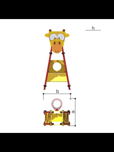 Щит с кольцом для мяча &quot;Жирафик&quot; Romana 057.89.00