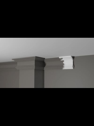 Потолочный плинтус DECOR-DIZAYN DD503, из дюрополимера, под покраску, ударопрочный, 2 метра