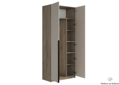 Бохо ШК-002 шкаф комбинированный Дуб Крафт Серый/Кашемир