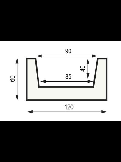 Декоративная балка из полиуретана Country Decor (WOOD LOOK) М12 (120х60) темная олива
