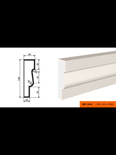 Фасадный молдинг из пенополистирола с покрытием LEPNINAPLAST (Лепнинапласт)  МВ-140/4
