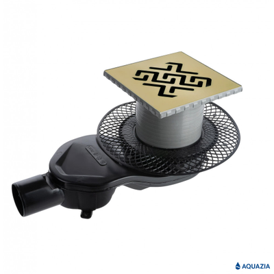 Трап водосток PLATZ Antik 150х150 Боковой выпуск (Бронза)