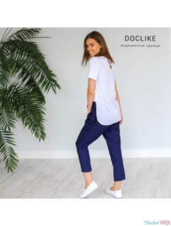 Брюки-бананы DOCLIKE DL216 Ниагара синие