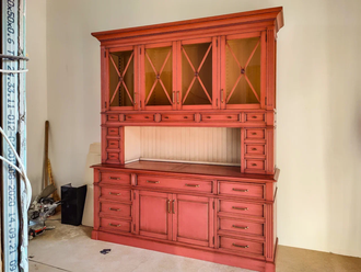 Буфет антикварный четырехсекционный.