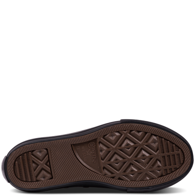 Зимние черные кеды Converse All Star с мехом подошва