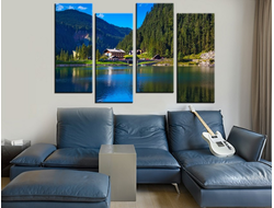 Модульная картина "Отдых у реки"