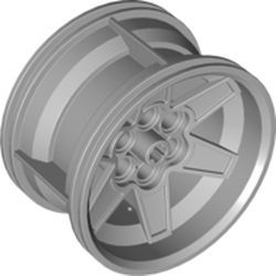 Wheel 56mm D. x 34mm Technic Racing Medium, 6 Pin Holes, Light Bluish Gray (15038 / 6045310 / 6276851)