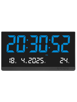 Часы электронные настенные большого размера JH-8025 синии (без будильника)