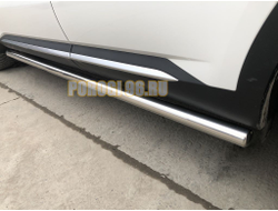 Защита штатного порога труба d60 для Kia Sorento 2020-