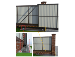 Швеллер для установки роликовых опор на консольные откатные ворота