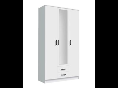 Шкаф распашной  3-х дверный "Тополь" с зеркалом  1200 мм (Бр)