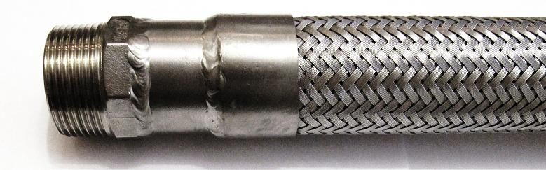 Металлорукав нр наружная резьба (штуцер)  РВД рукав высокого давления из нержавеющей стали