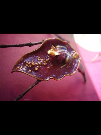 "Песнь Принцессы Вишнёвого Лотоса", фэнтези-брошь в восточном стиле