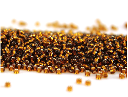 Toho 15/0 0034 Silver-Lined Smoky Topaz / Прозрачный дымчатый топаз с серебряной линией внутри