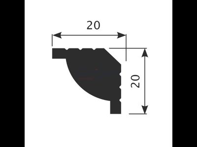 Карниз KX020 - 20*20*2000мм