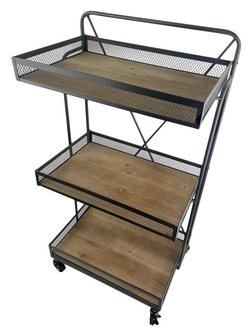 Трехъярусный стеллаж на колесах.