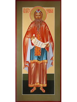 Захария Пророк, Святой Праведный. Рукописная мерная икона.