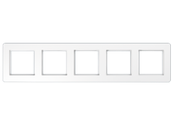 Jung AF585BFWW рамка 5 постов, цвет блестящий белый