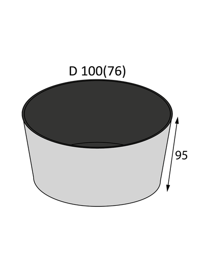 Круглый контейнер (Черный) 500 мл