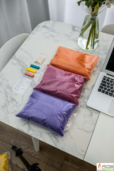 Набор цветных свечей: фиолетовые "Фиолетовый" - 1кг; красные "Малиновый" - 1кг;  оранжевые "Оранжевый" - 1кг