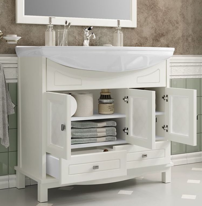 Мебель для ванной Opadiris Омега 85 слоновая кость