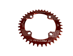 Звезда передняя Motsuv, 36T, 1x/7-12s, PCD 104, красная