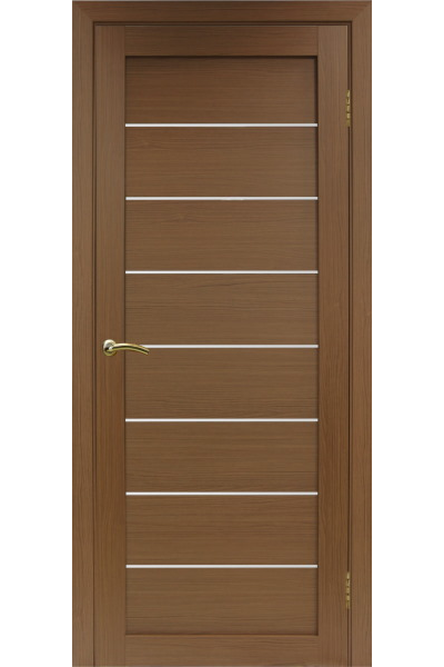 OPTIMA PORTE/ TURIN 508 ОРЕХ КЛАССИЧЕСКИЙ/ САТИН СВЕТЛОЕ. ПОЛОТНО ОСТЕКЛЕННОЕ