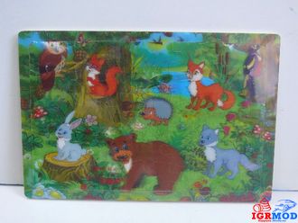 Пазлы 3D деревянные 29,5*21,5 см в слюде (КНР) арт. 101808и