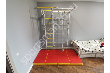 Шведская стенка Romana S7, 
мат гимнастический 2,0х1,0х0,1 м складной, 3 сложения, 4 секции