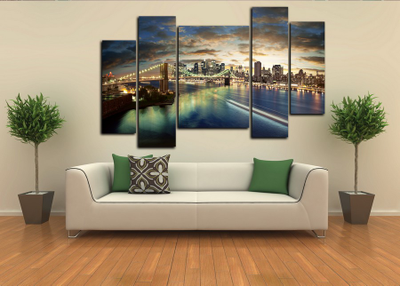 Модульная картина "Блеск ночного города"