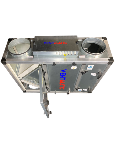 КОМПАКТНАЯ ПРИТОЧНО-ВЫТЯЖНАЯ УСТАНОВКА С ПЛАСТИНЧАТЫМ РЕКУПЕРАТОРОМ до 1500 м3/ч, 9,0 КВТ (МОДЕЛЬ. VMPVU-E-PR-1500-9.0/3-1)