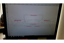 антигравийная пленка на бампер по лекалам, полоса капот, часть крыльев Mercedes