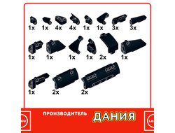TP1, Комплект оригинальных панелей LEGO Technic  30 шт., Black