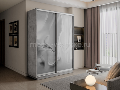 Шкаф-купе Дуо-Фото (Шелк) 1200*450*2200