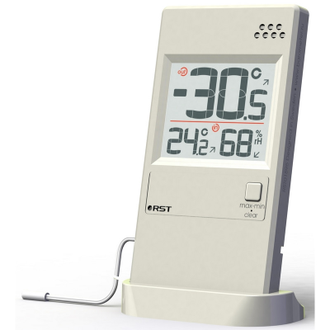 Термометр гигрометр с термосенсором RST слоновая кость 01595