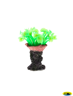 CA008G Коралл силиконовый желтый 10*10*19см