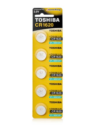 Батарейка литиевая Toshiba CR1620/5BL 5 штук