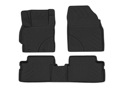 Коврик салонный полиуретановый (черный) для Toyota Corolla (07-13)  (Борт 4см)