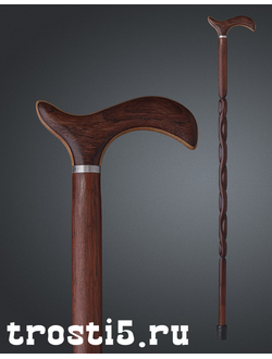 резная трость из красного дерева