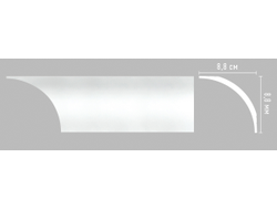 Плинтус потолочный гладкий DECOMASTER A253 (88*88*2000мм)