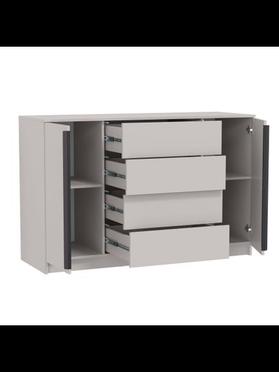 Брандо 67.11 Комод (кашемир / ДВПО: белый / фасады: ЛДСП кашемир)