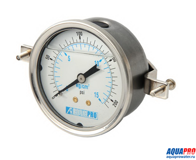 Манометр горизонтального типа AquaPro GAUGE-H15