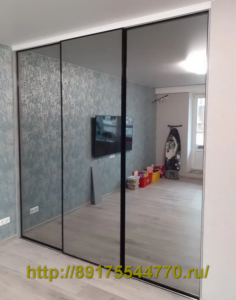 083 Трехдверный встроенный шкаф-купе.
Профиль дверей ITALUM LINE*. Цвет: Глянец чёрный с зеркалом серебро.
Корпус шкафа: ЛДСП Egger, U708 Светло-серый, ST9
*ITALUM LINE - это изящный узкий профиль, настоящий минимализм в современных дверях.
