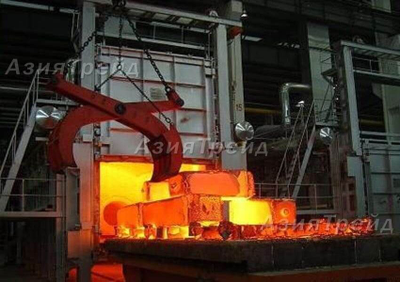 Газовая термическая печь в работе