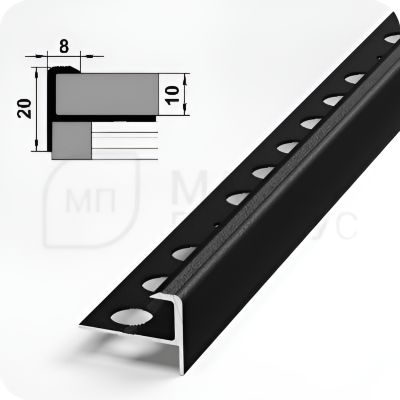 ПРОФИЛЬ ОКАНТОВОЧНЫЙ ПУ 13.2700.15 ЧЕРНЫЙ
