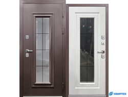 Дверь входная металлическая с терморазрывом ТЕРМО 4 Букле шоколад купить в Челябинске | КВИРТЕК